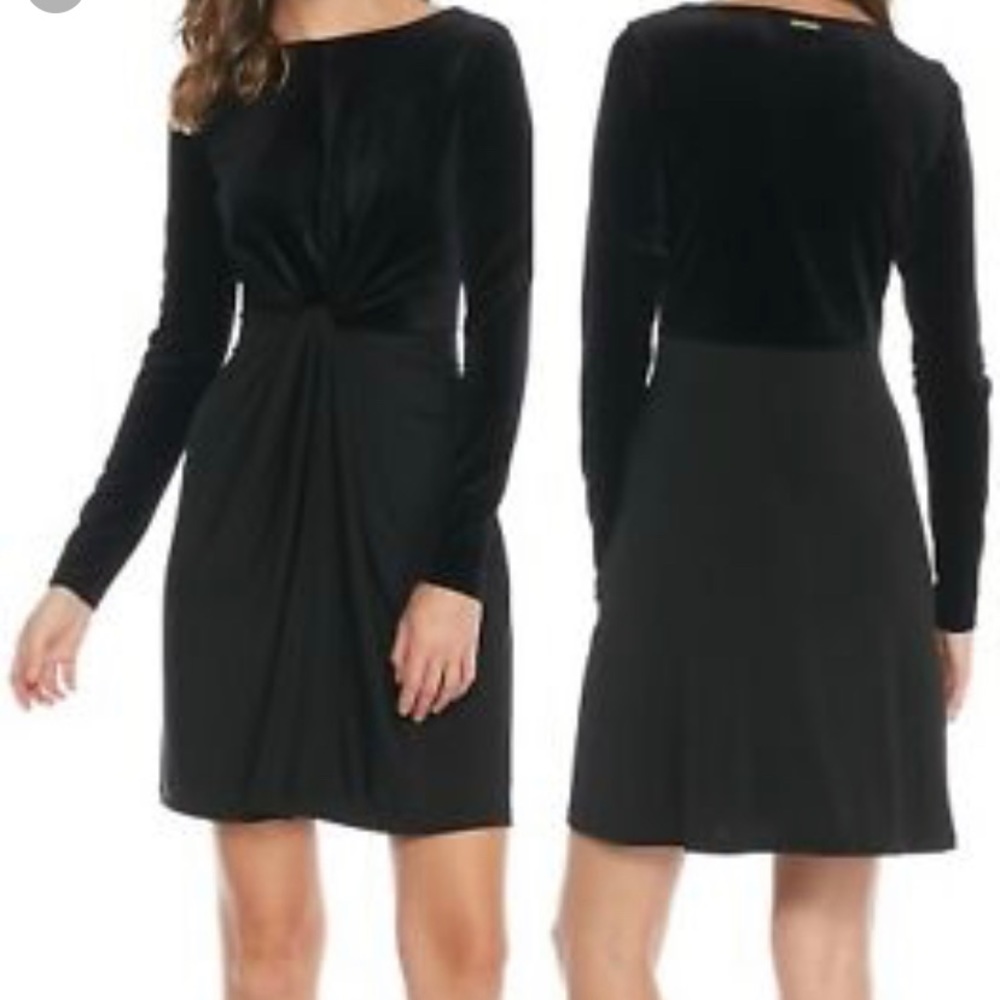 *NWT MICHAEL KORS BLACK VELVET MATTE JERSEY TWIST
